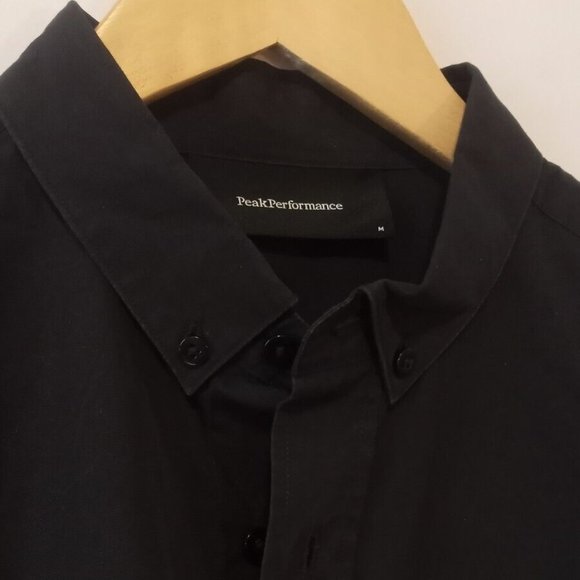 PEAK PERFORMANCE - Dean Pop Black cotton shirt - Sz. M - Picture 2 of 8